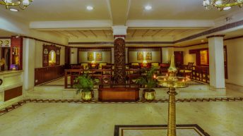 inside view of krishna inn- hotel in guruvayoor